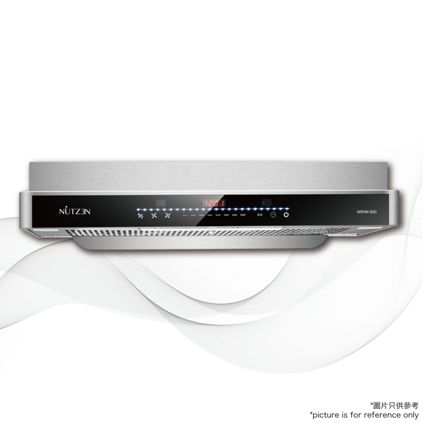 图片 NRHN-600 NUTZEN 電熱除油體感雙摩打半嵌入式抽油煙機